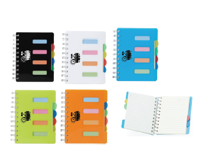 Caderno Pequeno com Divisórias com Autoadesivos